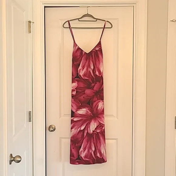 Beacon Dresses | Beacon Breena Strappy Midi Dress, Pink Floral | Color: Pink | Size: L | Rachelg654'S Closet
